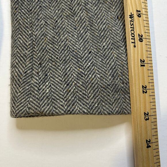 Lands End women's 100% lambswool gray herringbone 4 button lined blazer 10P - Picture 11 of 12